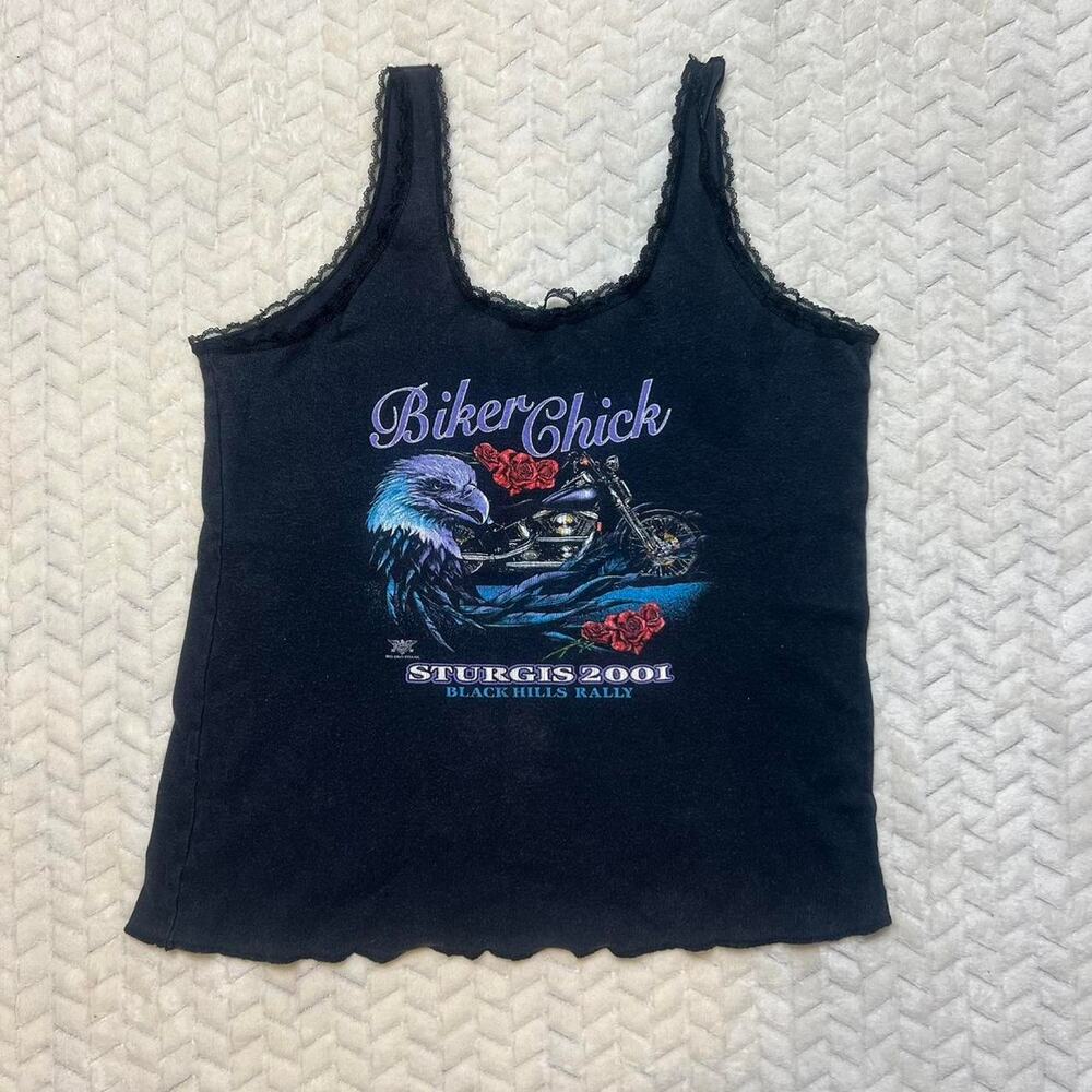 Vintage Y2k 2001 Sturgis Biker Chick Tank